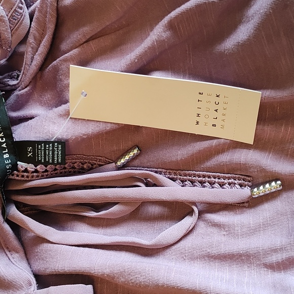 WOMEN: WHITE HOUSE BLACK MARKET LILAC PLUM BLOUSE - Picture 11 of 12